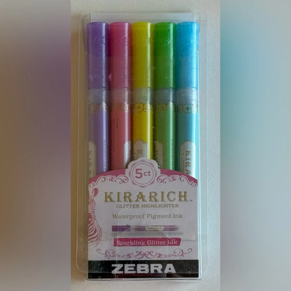 Zebra Karachi Glitter Highlighters Waterproof Pigment Ink